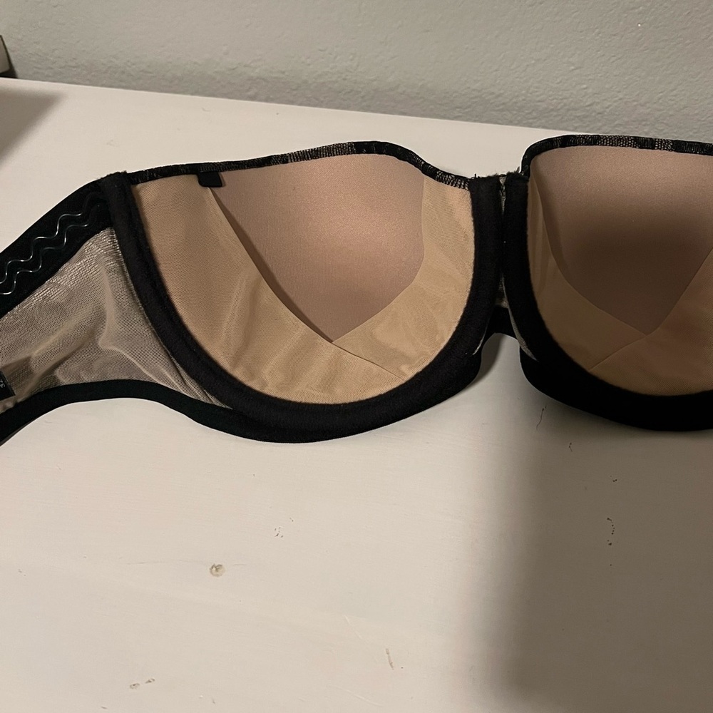 NATORI Calais Strapless Bra black & tan lace Size 32DD - Picture 7 of 8